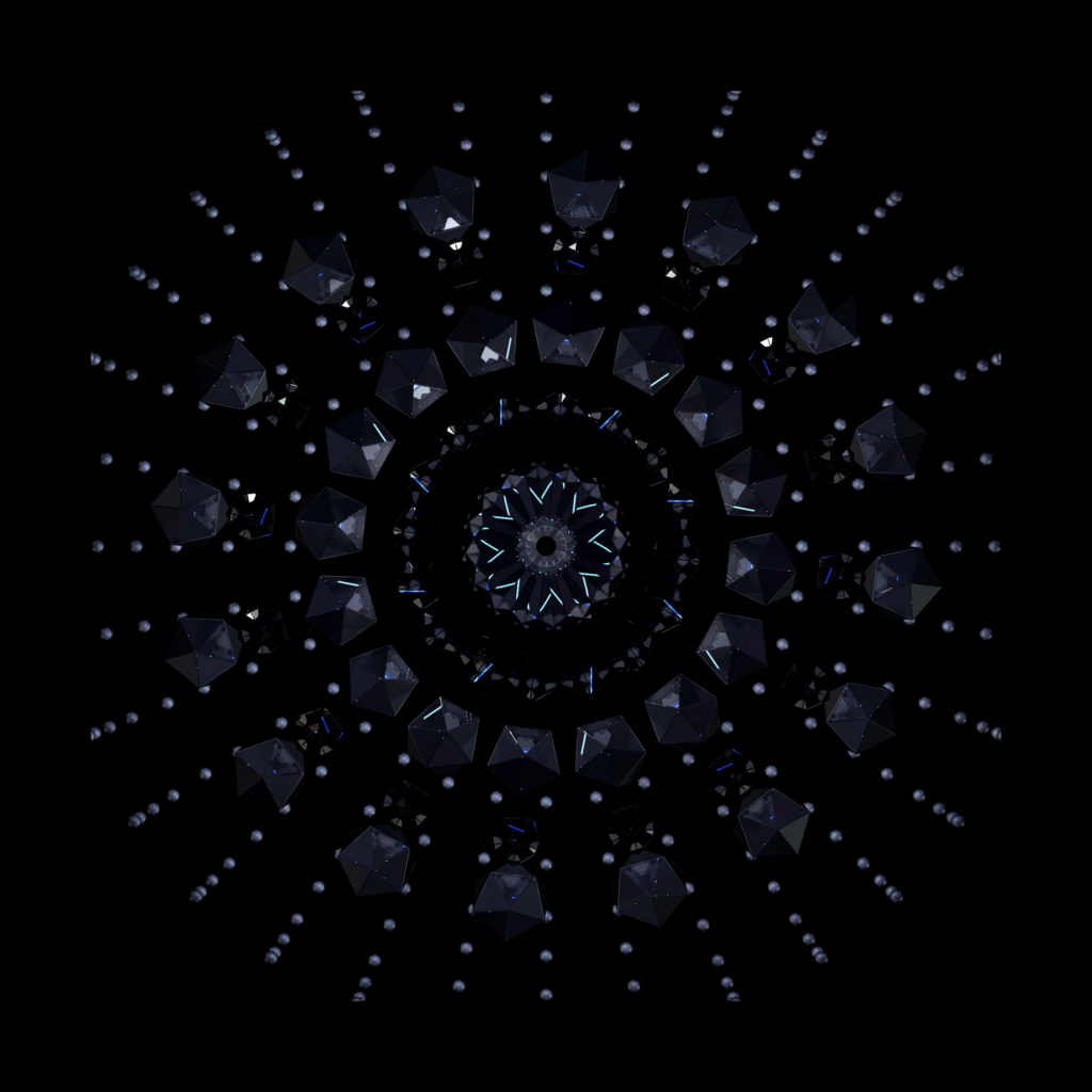 Projection lumineuse sur les parois de l’espace Cartier — vue 2