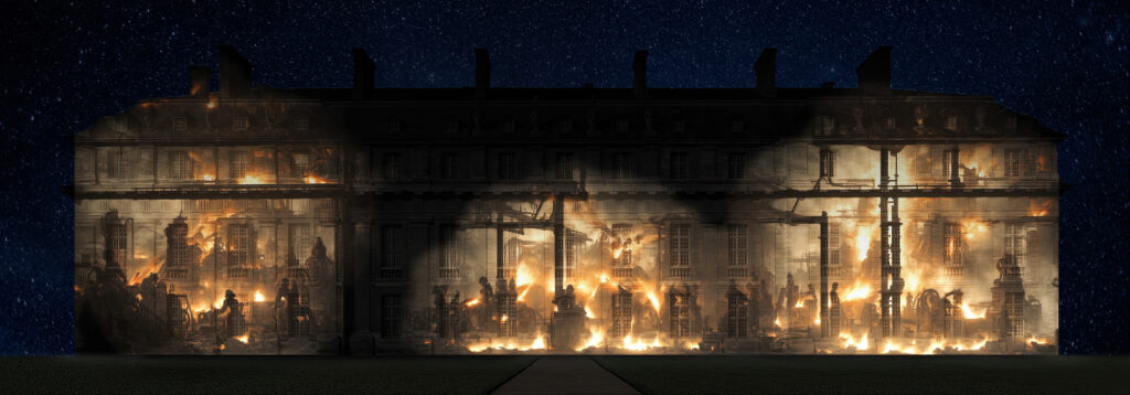Recherche graphique de projection monumentale sur le Château de Vincennes